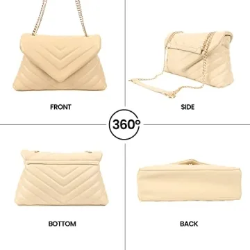 PRETTYGARDEN Crossbody Bags Lightweight Adjustable with Chain Strap