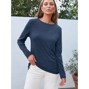 AUTOMET Womens Long Sleeve Round Neck Shirts Basic Tee Fall Tops Outfits Clothes 2025 01darkblue M