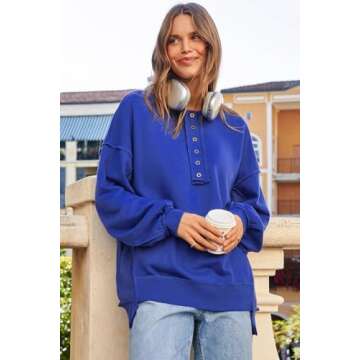 AlvaQ Women Sweatshirt Cozy Fashion for Fall Winter