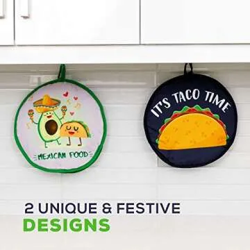 X-Large Tortilla Warmer - Fun Designs & Easy Use