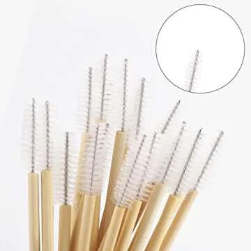 100 Pcs Disposable Mascara Wands, Bamboo Spoolies Brush for Eyelash Extensions, Spooly Eyelash Eyebrow Brushes Lash Wand Applicator Makeup Kits, White