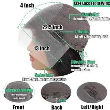 Teotuli Body Wave Lace Front Human Hair 13x4 Wig