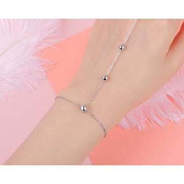Elegant S925 Sterling Silver Hand Harness Bracelet Set