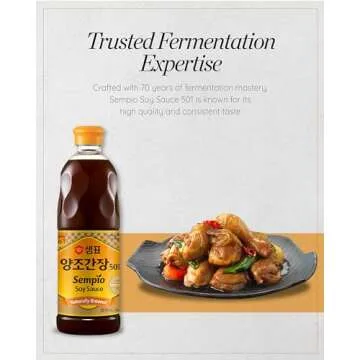 SEMPIO Naturally Brewed Soy Sauce 501 - Deep Flavor for Authentic Korean, Asian Cuisine, Made in Korea. (29.08 fl oz / 860mL, Kosher, Vegan, Non-GMO)​