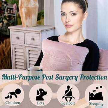 cococar Mastectomy Pillow - Post Surgery Pillow After Breast Cancer Surgery or Breast Reduction, Lum...