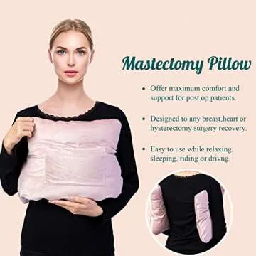 cococar Mastectomy Pillow - Post Surgery Pillow After Breast Cancer Surgery or Breast Reduction, Lumpectomy Pillow, Patient Care Recovery Healing Support for Port Pacemaker and Heart Surgery Recovery