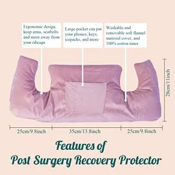 cococar Mastectomy Pillow - Post Surgery Pillow After Breast Cancer Surgery or Breast Reduction, Lumpectomy Pillow, Patient Care Recovery Healing Support for Port Pacemaker and Heart Surgery Recovery