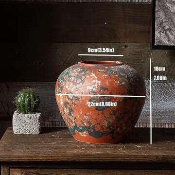 Chic Vintage Ceramic Vase for Home Decor - Elegant and Versatile