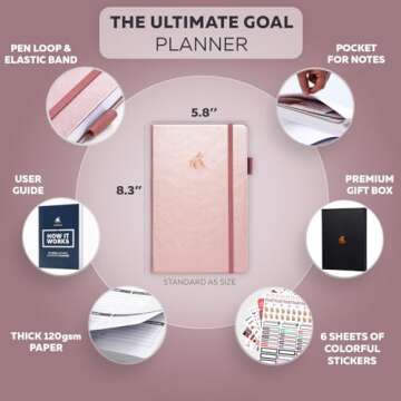 Clever Fox Ultimate Achiever’s Goal Planner - Focus & Productivity 90 Day Journal. Undated Daily W...
