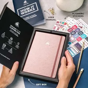 Clever Fox Ultimate Achiever’s Goal Planner - Focus & Productivity 90 Day Journal. Undated Daily Weekly Monthly Planner Organizer & Hourly Schedule Notebook - Hardcover, A5 Size, Rose Gold