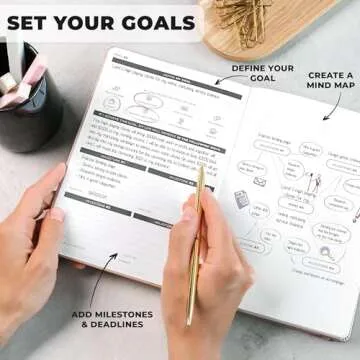 Clever Fox Ultimate Achiever’s Goal Planner - Focus & Productivity 90 Day Journal. Undated Daily Weekly Monthly Planner Organizer & Hourly Schedule Notebook - Hardcover, A5 Size, Rose Gold