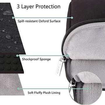 Voova 15.6 Inch Laptop Sleeve Case Bag for All Laptops