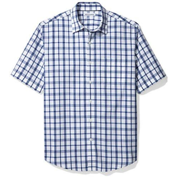 Amazon Essentials Men's Regular-Fit Short-Sleeve Poplin Shirt - Perfect for Any Occasion