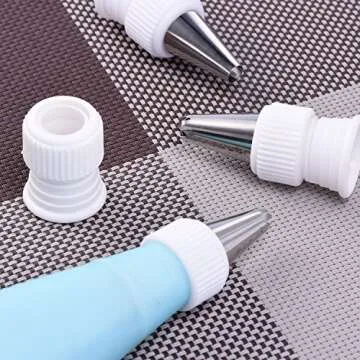 Shappy 6 Pieces Plastic Standard Couplers for Piping Bags Cake Decorating Pipe Tip White Coupler for Icing Nozzles, 1.2 x 1 Inch