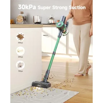 MIUZZY Cordless Vacuum with Powerful Suction and LED Display