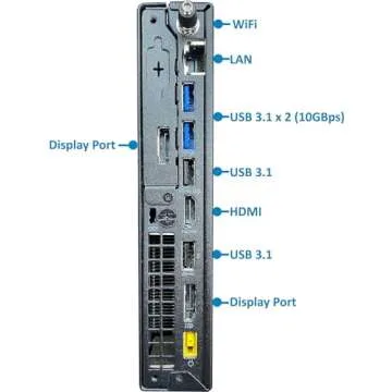 Lenovo ThinkCentre M720q Tiny Desktop Computer with 24" FHD Monitor Bundle, Intel i5-8400 2.8GHz, 16GB DDR4, 256GB SSD, USB WiFi, Keyboard&Mouse, Win10 Pro (Renewed)