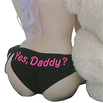 Familyhouse Women's Yes Daddy Letter Naughty Panties - Sexy Lingerie