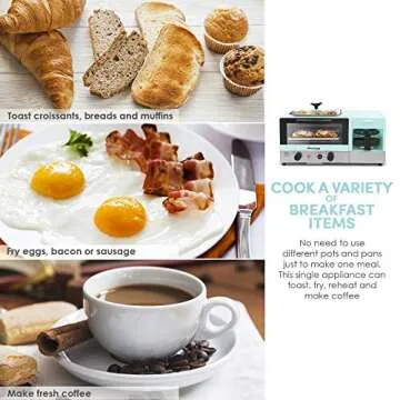 Elite Gourmet 3-in-1 Breakfast Center - 4-Cup Coffee Maker