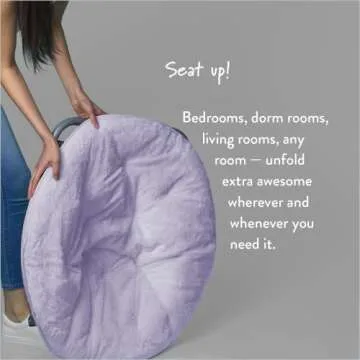 Urban Lifestyle Faux Fur Saucer Chair, Lavender