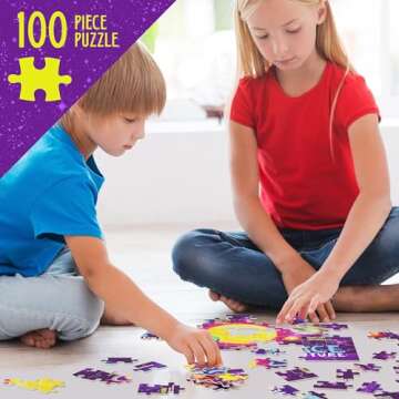 Glow-in-the-Dark Galaxy Puzzle for Kids - 100 Piece Set