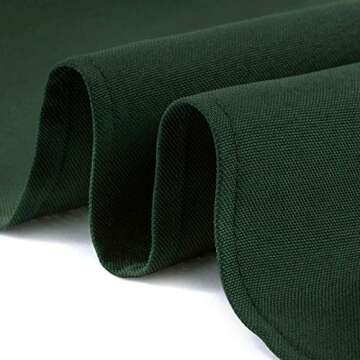 Lann's Linens - 1 Dozen 20" Oversized Cloth Dinner Table Napkins - Machine Washable Restaurant/Wedding/Hotel Quality Polyester Fabric - Hunter Green