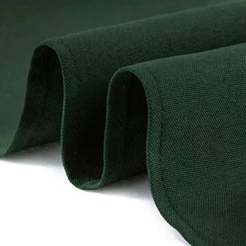 Lann's Linens - 1 Dozen 20" Oversized Cloth Dinner Table Napkins - Machine Washable Restaurant/Wedding/Hotel Quality Polyester Fabric - Hunter Green