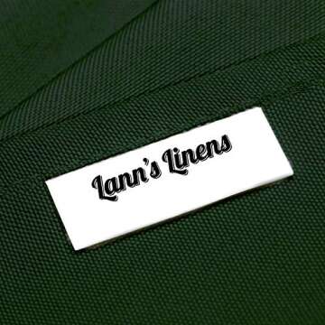 Lann's Linens - 1 Dozen 20" Oversized Cloth Dinner Table Napkins - Machine Washable Restaurant/Wedding/Hotel Quality Polyester Fabric - Hunter Green