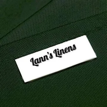 Lann's Linens - 1 Dozen 20" Oversized Cloth Dinner Table Napkins - Machine Washable Restaurant/Wedding/Hotel Quality Polyester Fabric - Hunter Green