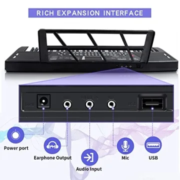 61-Key Beginner Electric Keyboard Piano with Built-in Features