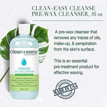 Clean + Easy Pre Wax Cleanser for Effective Hair Removal