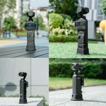 KIPYE Tabletop Stand for DJI Osmo Pocket 3, Desktop Stand Holder Camera Support Adapter Pocket3 Mount Stand Base Accessories