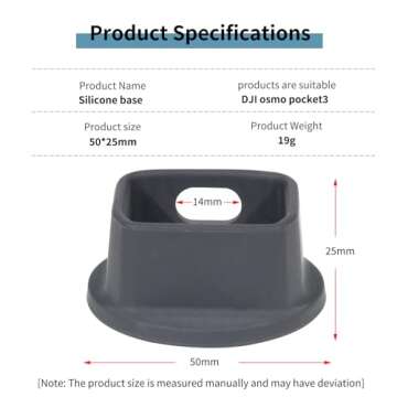 KIPYE Tabletop Stand for DJI Osmo Pocket 3, Desktop Stand Holder Camera Support Adapter Pocket3 Mount Stand Base Accessories