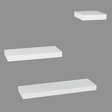 AHDECOR White Floating Shelves for Modern Decor Solutions