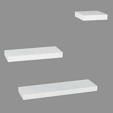 AHDECOR White Floating Shelves for Modern Decor Solutions