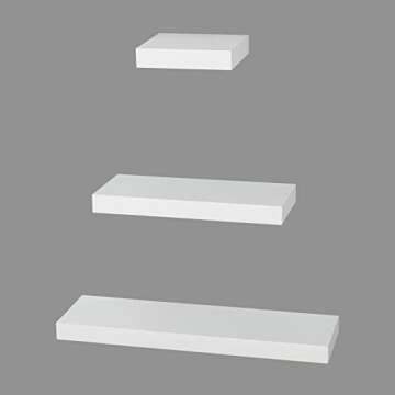 AHDECOR White Floating Shelves for Modern Decor Solutions