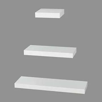 AHDECOR White Floating Shelves for Modern Decor Solutions