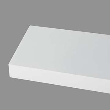 AHDECOR White Floating Shelves for Modern Decor Solutions