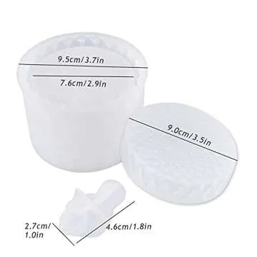 Silicone Crystal Box Resin Mold with Adorable Bird Handle for DIY Crafts