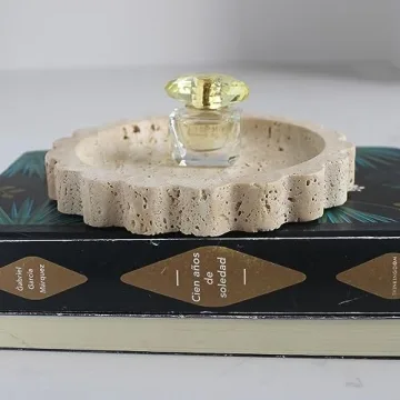 Travertine Scalloped Tray Jewelry Organizer Decorative Accent
