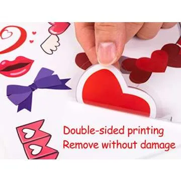255PCS Valentine's Day Window Clings - Gnome Heart Decor
