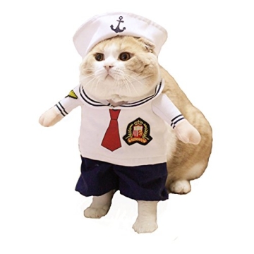NACOCO Adorable Dog Sailor Costume with Hat for Pets - Perfect for Parties!