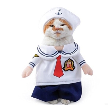 NACOCO Dog Sailor Costumes for Pets in Navy Suit