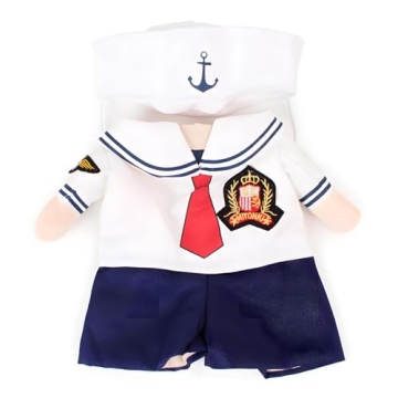 NACOCO Dog Sailor Costumes for Pets in Navy Suit
