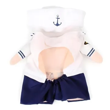 NACOCO Dog Sailor Costumes for Pets in Navy Suit