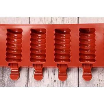 Mini Skater 8-Cavities Silicone Ice Cream Bar Mold - Perfect for DIY Ice Cream Treats!