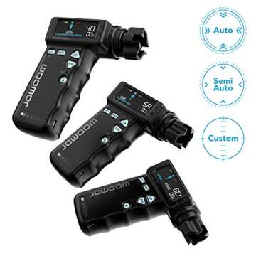 JOWOOM T2 Smart Automatic Guitar & Ukulele Tuner | Fast Acoustic Guitars Auto-Tuner With 180RPM Electric String Winder | Safe & Professional Grade Tuner For Ukuleles | USB Rechargeable Battery | Black