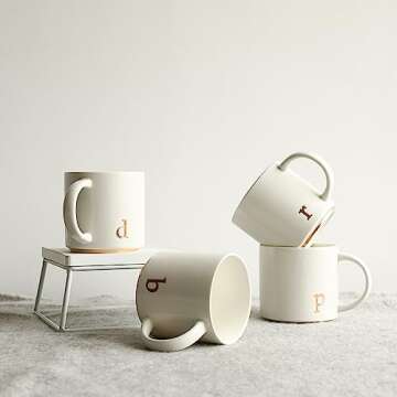 Elegant Monogram Ceramic Mugs - Perfect Gift for All Occasions