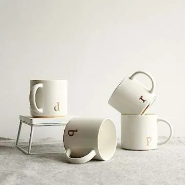 Elegant Monogram Ceramic Mugs - Perfect Gift for All Occasions