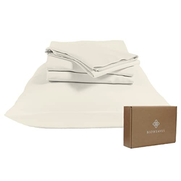 BIOWEAVES 100% Organic Cotton Sheets Queen Sateen Weave - Smooth, Soft & Silky, 300 Thread Count GOT...