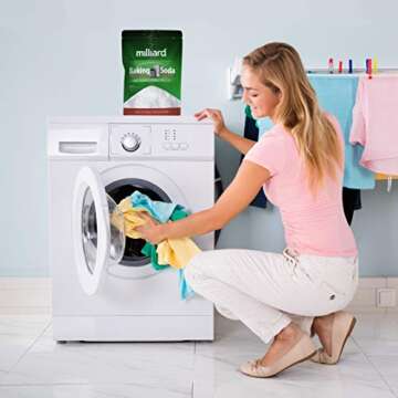 Milliard 2lbs Baking Soda / Sodium Bicarbonate USP - 2 Pound Bulk Resealable Bag